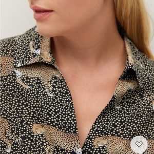 MANGO Flowy printed top